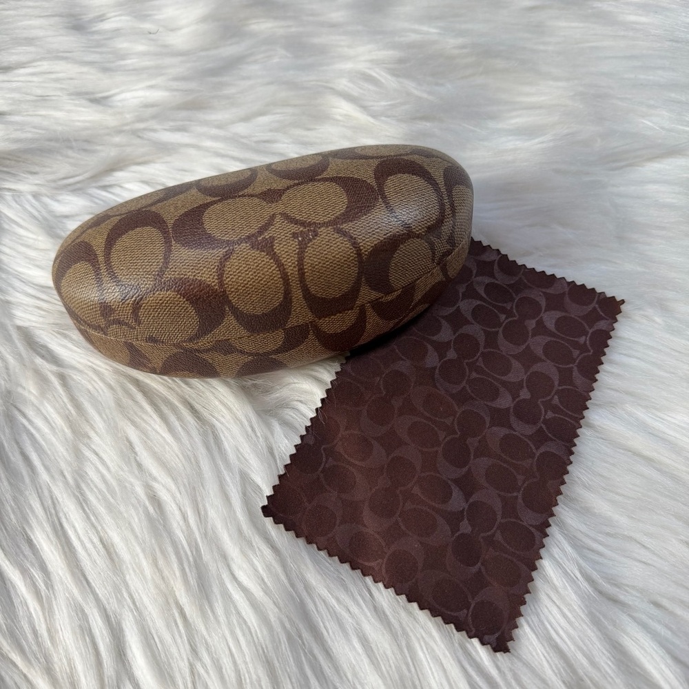 Coach Glasses Case with Cleaning Cloth